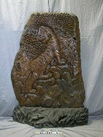 藏品(木雕屏風－虎嘯山林)的圖片